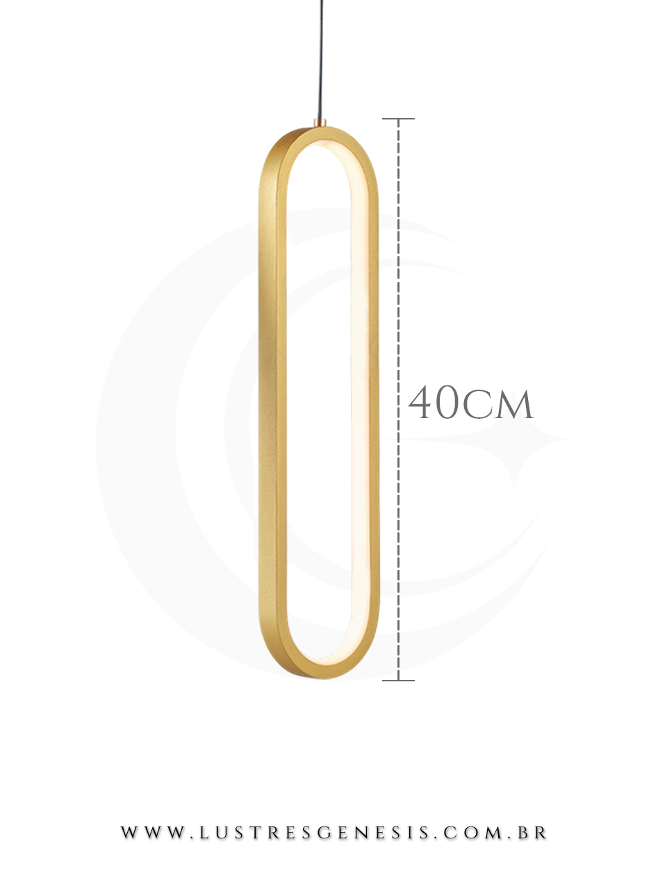 Arandela de Parede LED Metal Silicone DCB03165 Dourado 18W 3000K Bivolt 40cm, Sala de Estar, Quarto, Cabeceira de Cama, Lavabo